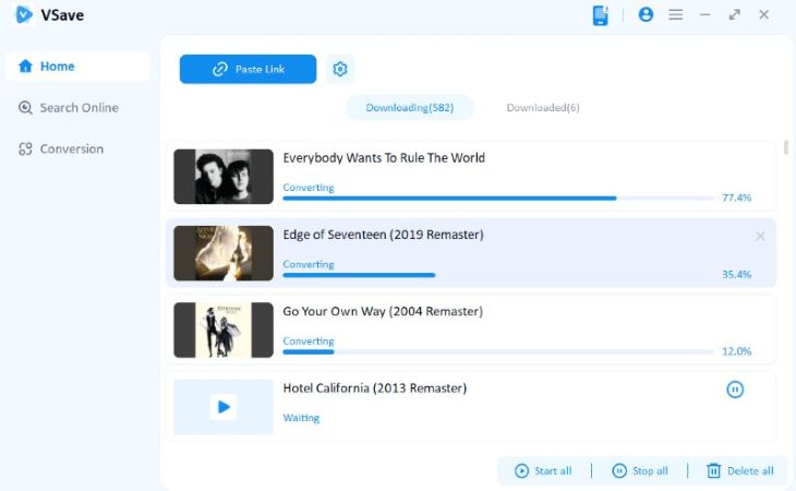 Start downloading YouTube music