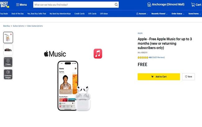 Best Buy is giving away 3 months of Apple Music for free