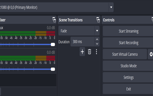 Start/Stop Recording Button in OBS Studio to Save Video from Webpage