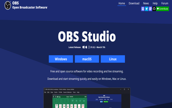 OBS Studio official website