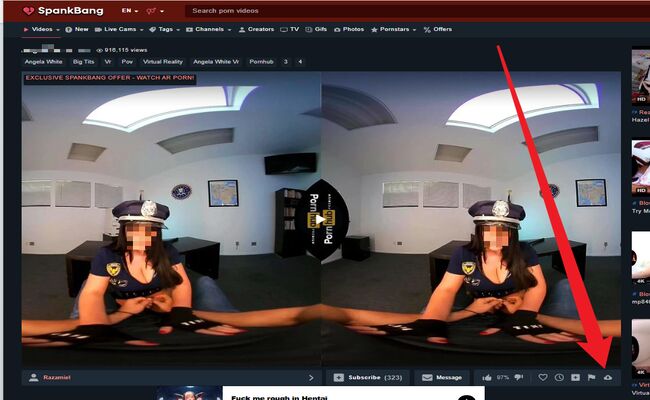 SpankBang video download button