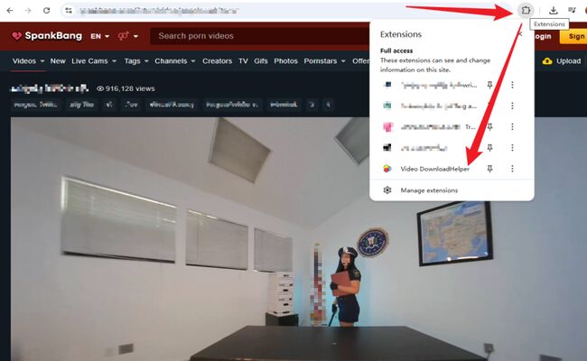 Use the SpankBang download extension