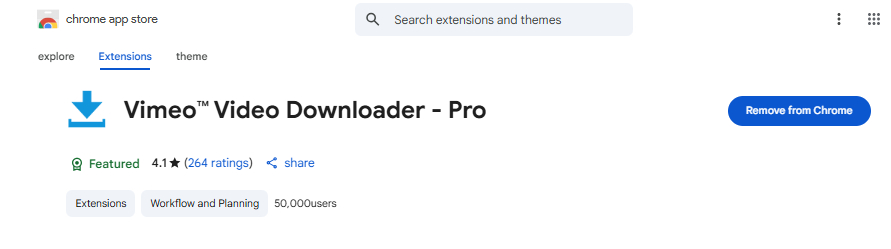 Vimeo™ Video Downloader Official plugin screenshots