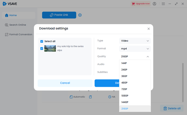 Reddit video downloader settings