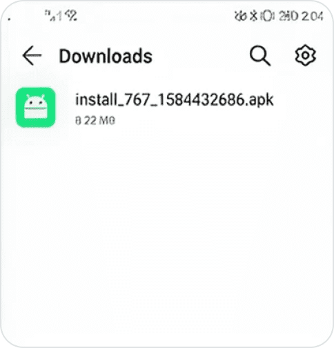 Go to File Manager > Downloads, click and install the apk file